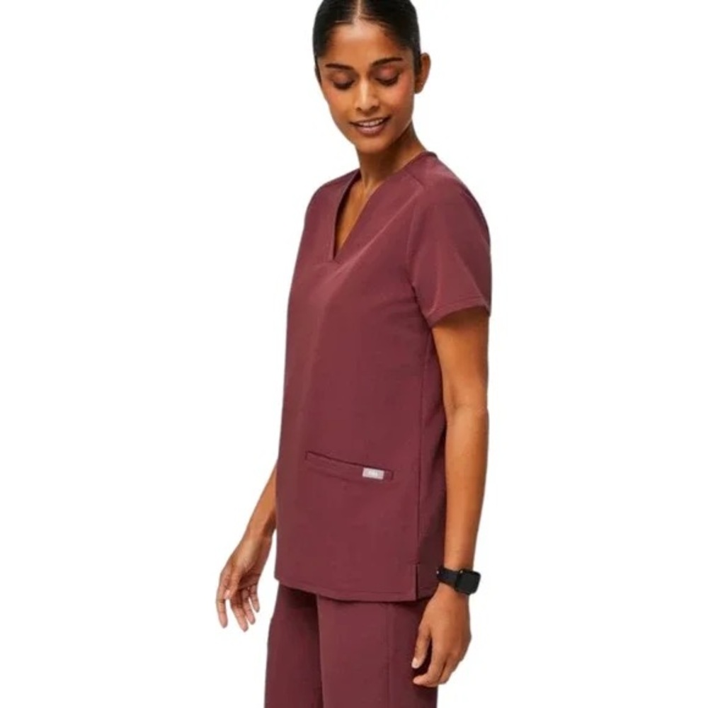 Women’s FIGS Limited Edition Cherry Red Scrub Top
